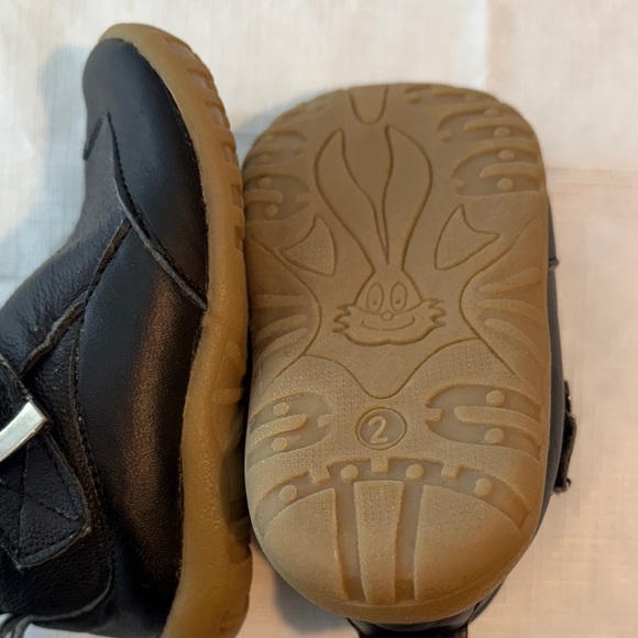 Tendertoes Black Leather Kids Shoes - Picture 3 of 5